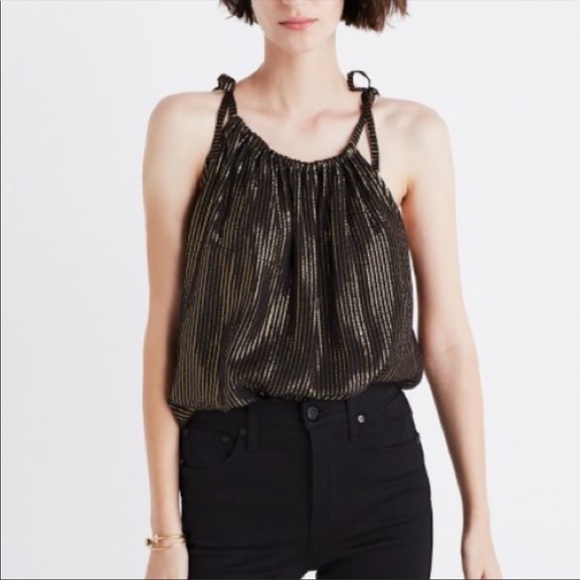 Madewell Metallic Striped Cami - Picture 2 of 8